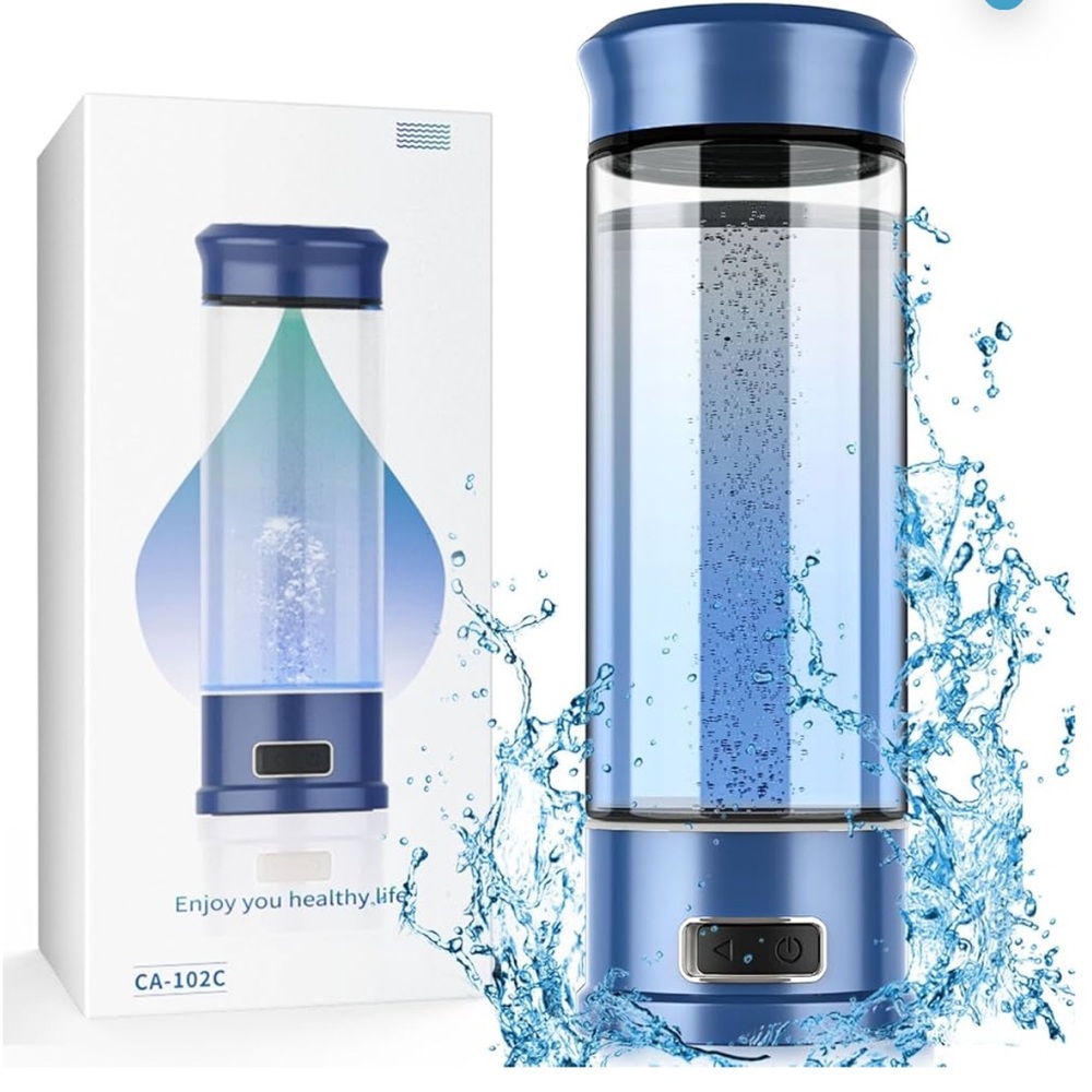 Blue Portable Hydrogen Water Bottle